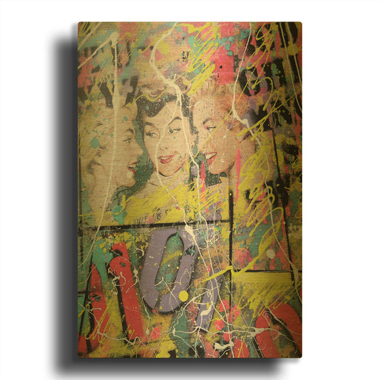 'Gossip' By David Drioton Gold Metal Wall Art