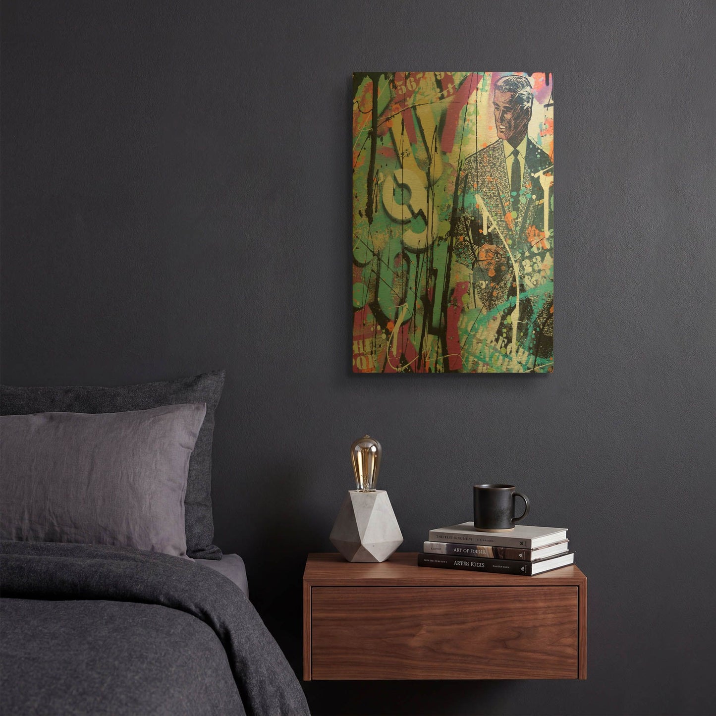 'Graffiti comics' By David Drioton Gold Metal Wall Art
