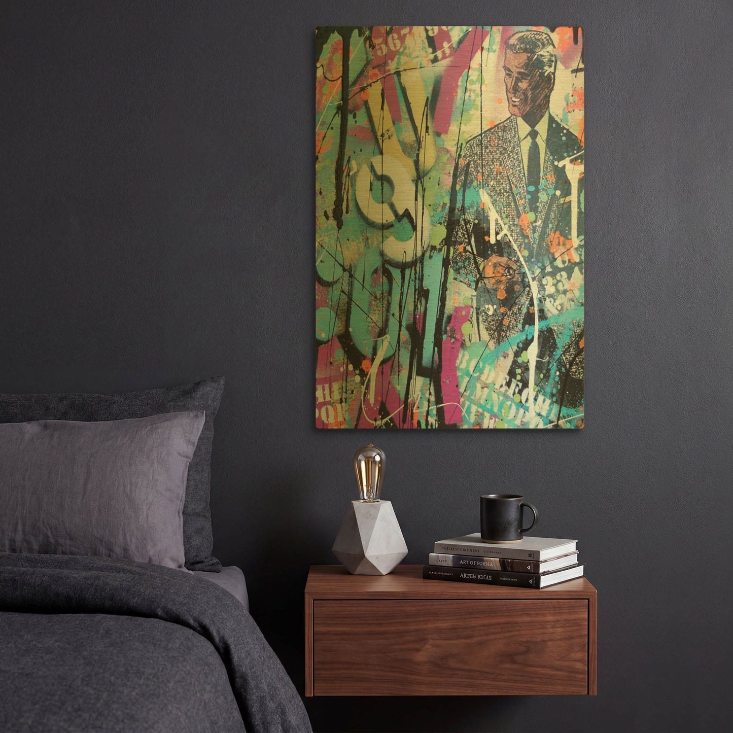 'Graffiti comics' By David Drioton Gold Metal Wall Art