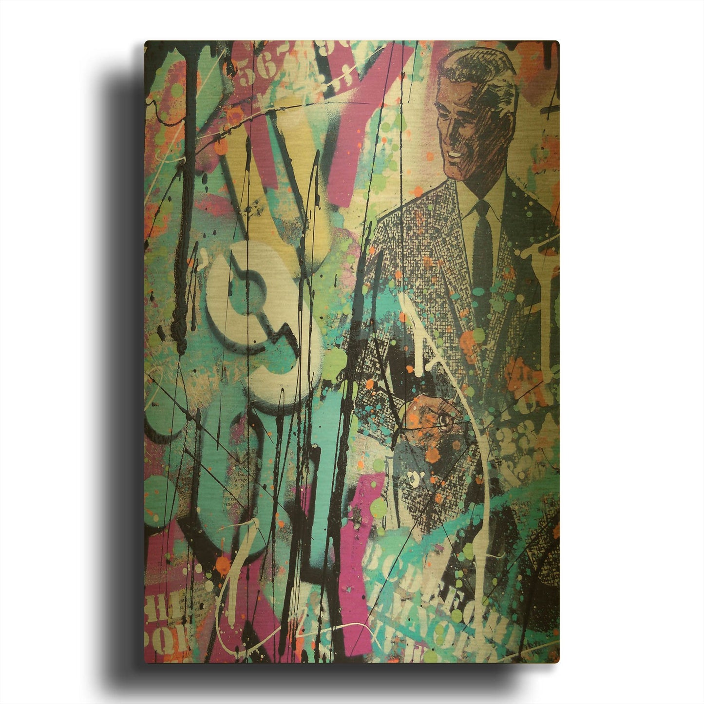 'Graffiti comics' By David Drioton Gold Metal Wall Art