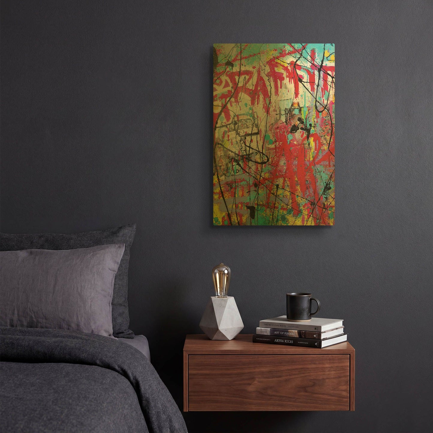 'Graffiti' By David Drioton Gold Metal Wall Art
