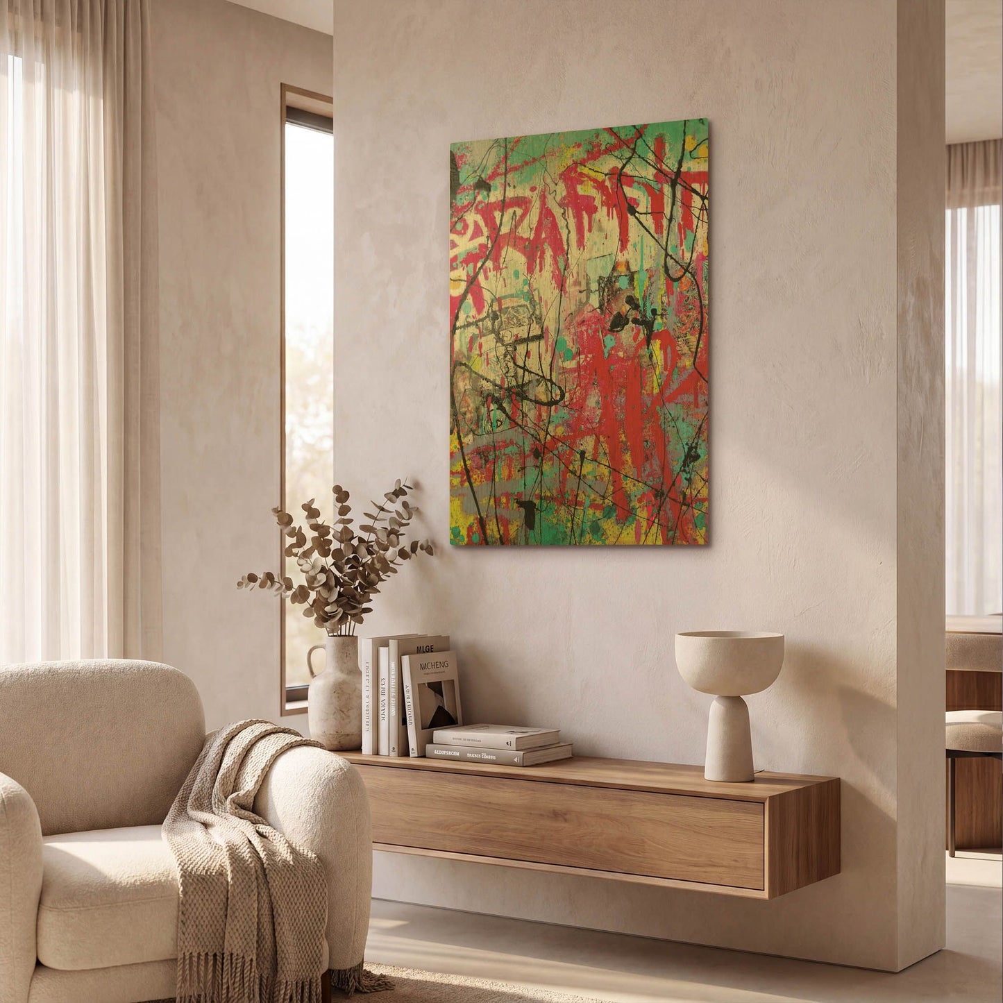 'Graffiti' By David Drioton Gold Metal Wall Art