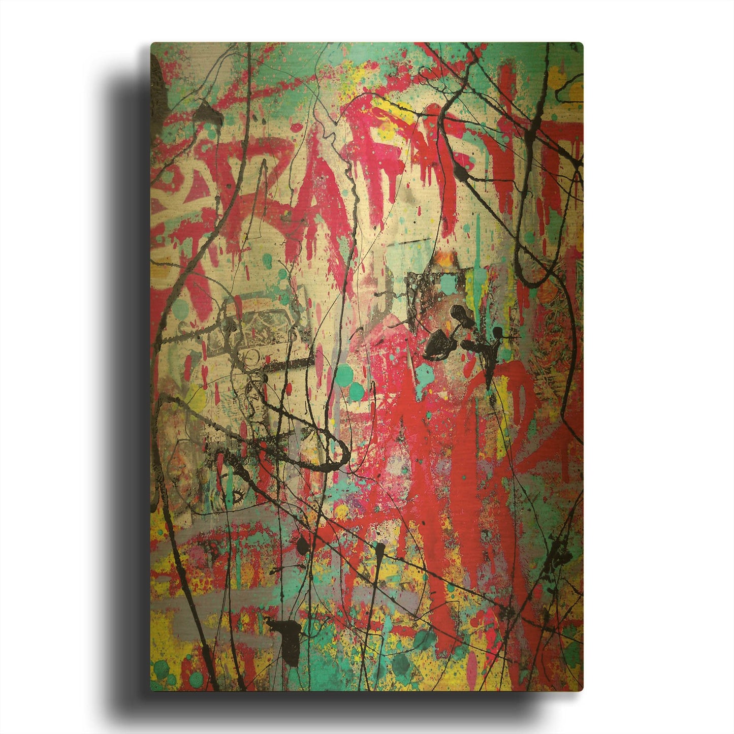 'Graffiti' By David Drioton Gold Metal Wall Art