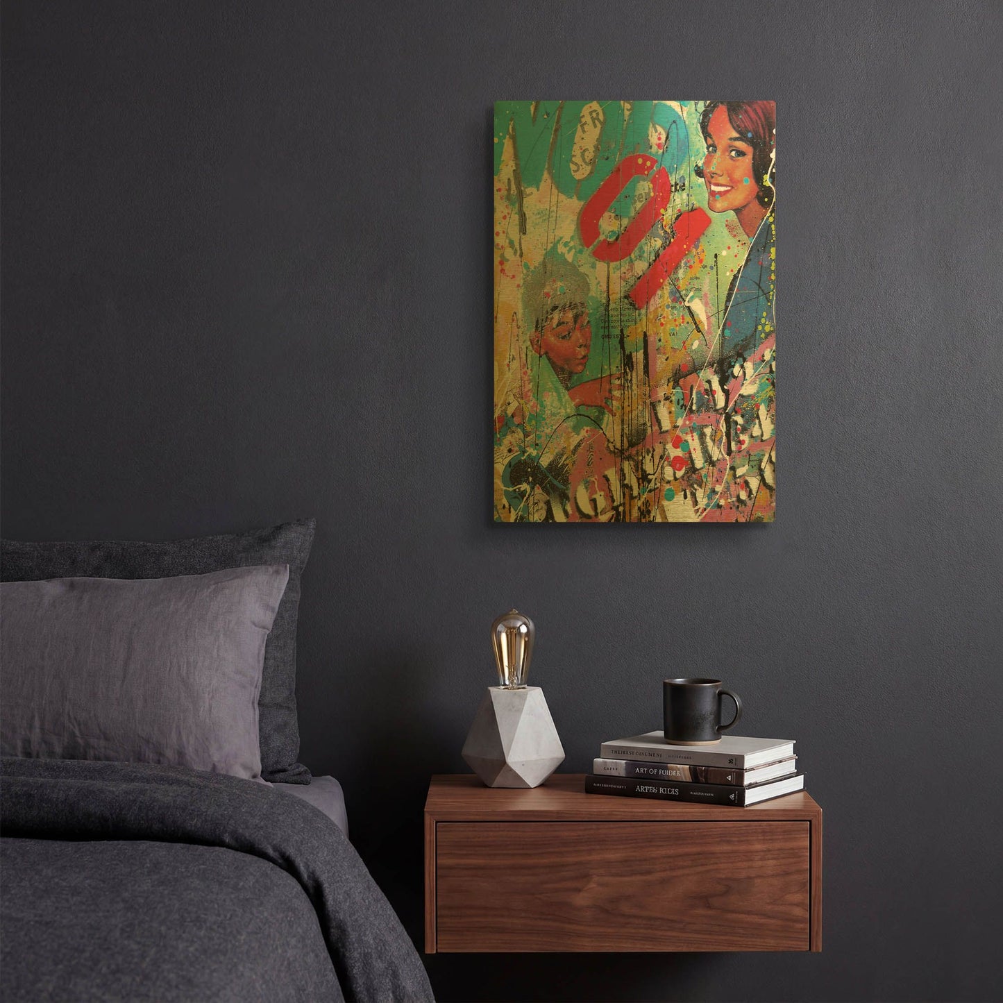 'Happy Wife, Happy Life' By David Drioton Gold Metal Wall Art