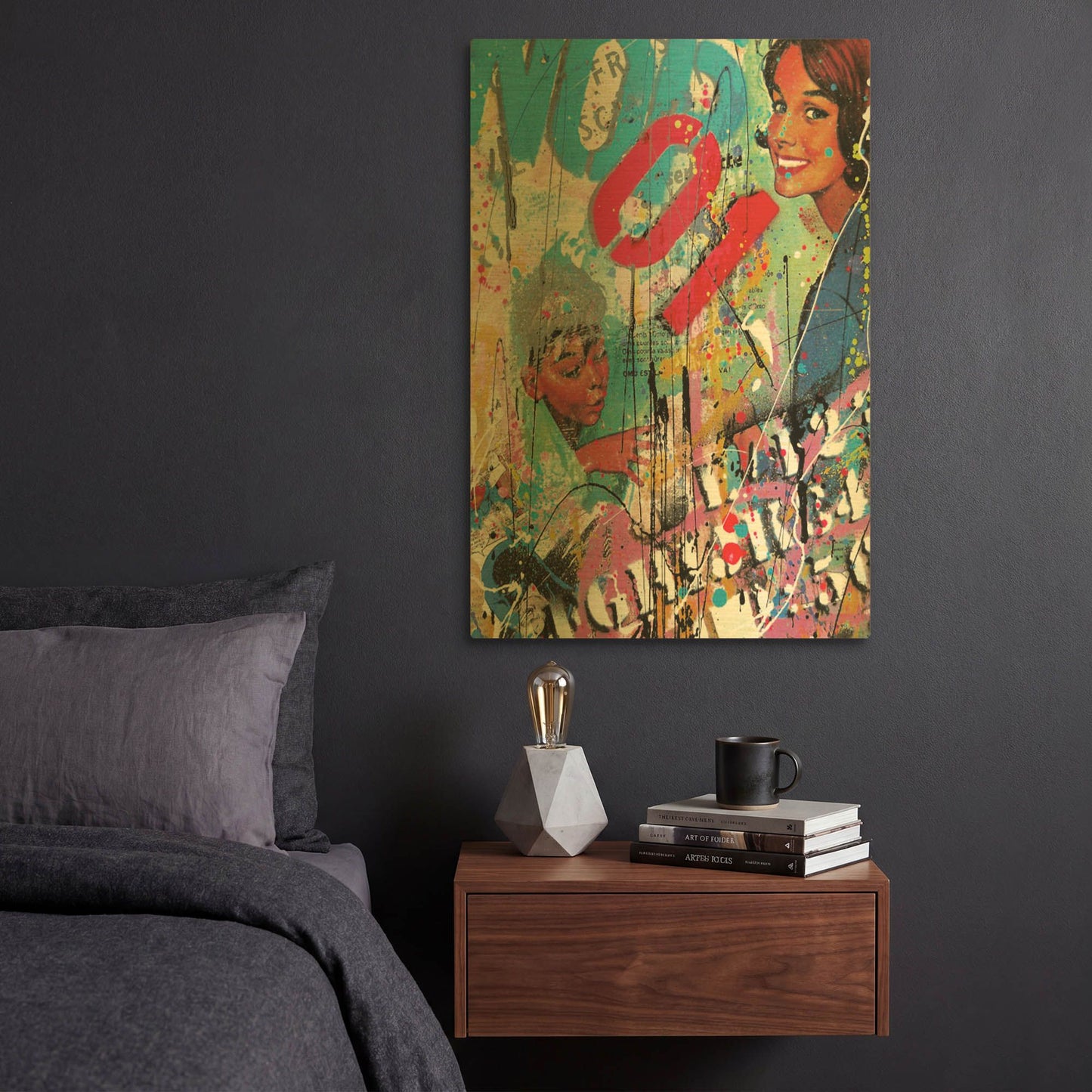 'Happy Wife, Happy Life' By David Drioton Gold Metal Wall Art