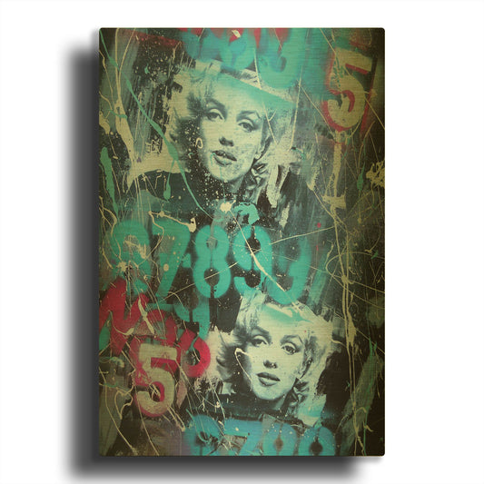 'Monroe Street 2' By David Drioton Gold Metal Wall Art