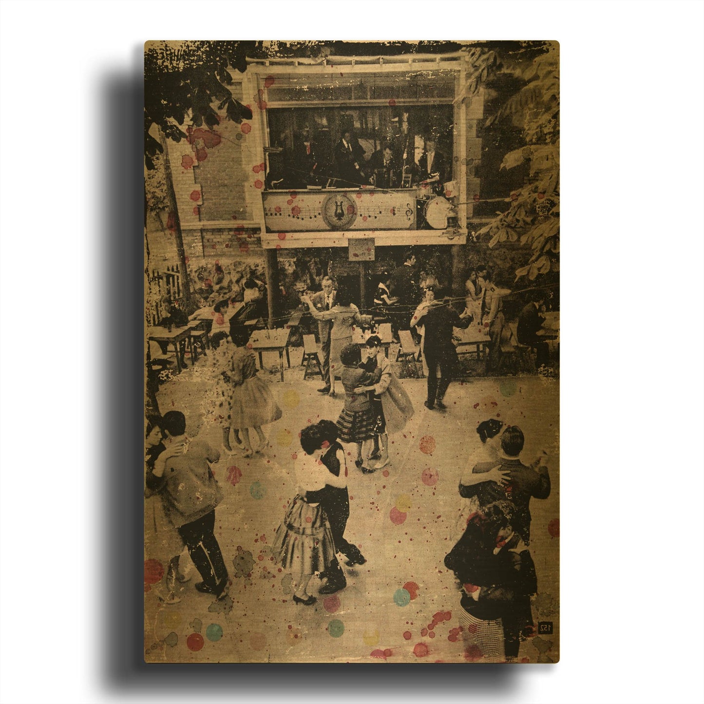 'Dance With Me Paris' By DB Waterman Gold Metal Wall Art