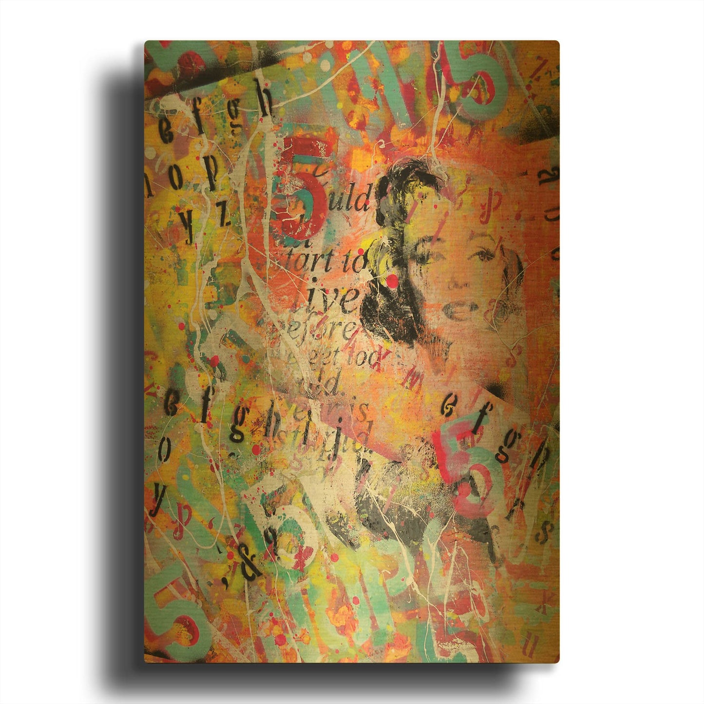 'Monroe Strret' By David Drioton Gold Metal Wall Art