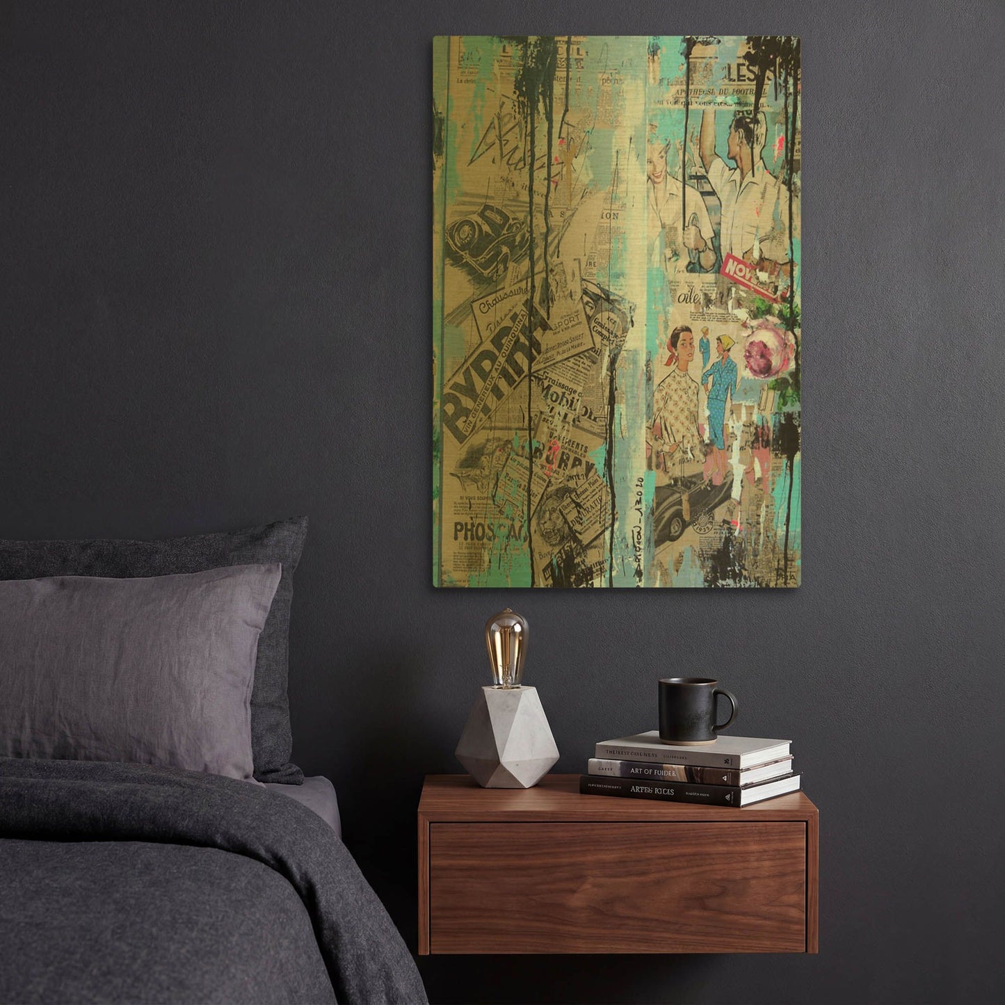 'Old News' By David Drioton Gold Metal Wall Art