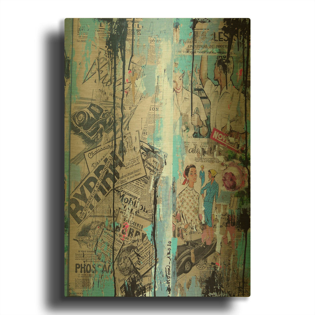 'Old News' By David Drioton Gold Metal Wall Art