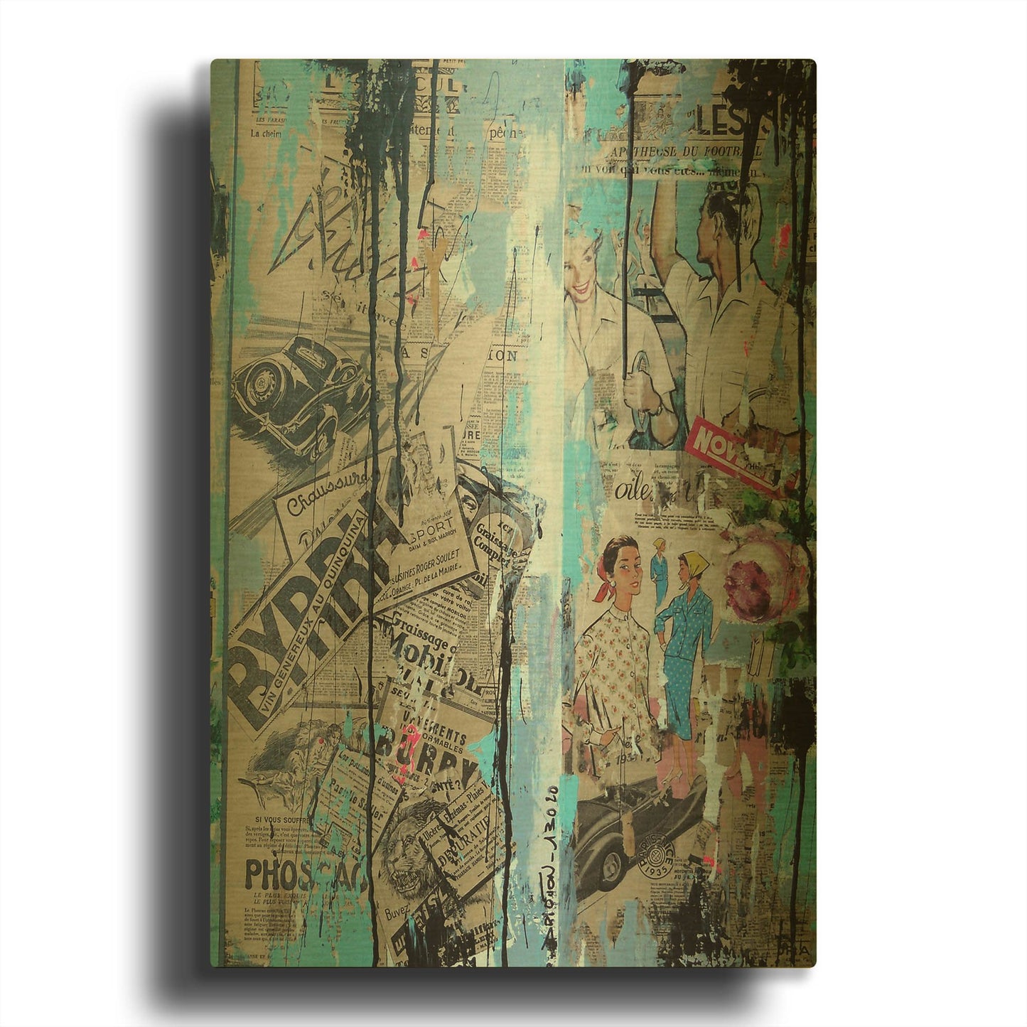 'Old News' By David Drioton Gold Metal Wall Art