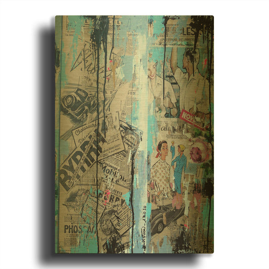 'Old News' By David Drioton Gold Metal Wall Art