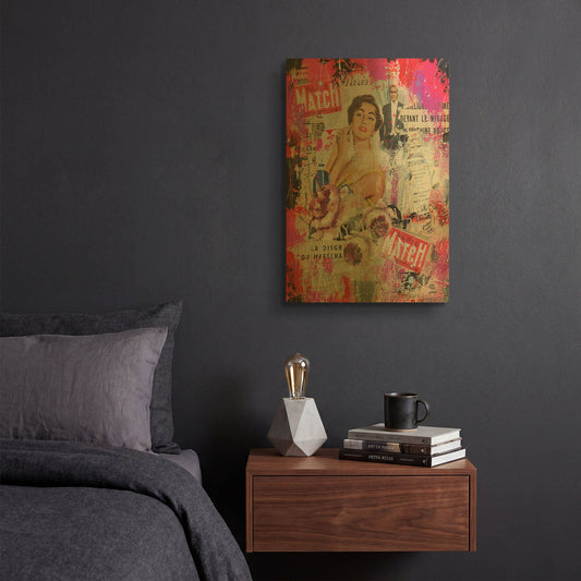 'Paris Match' By David Drioton Gold Metal Wall Art