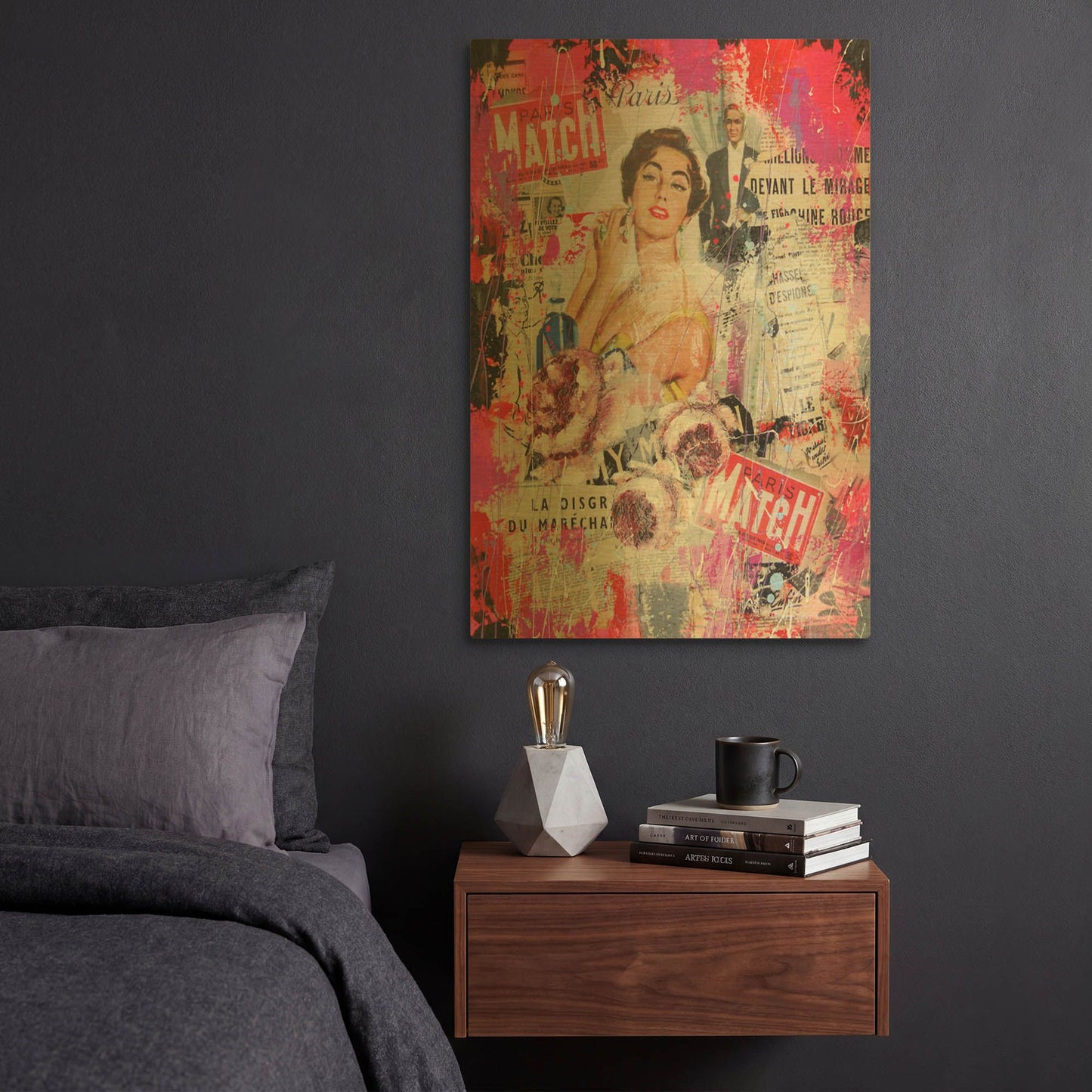 'Paris Match' By David Drioton Gold Metal Wall Art
