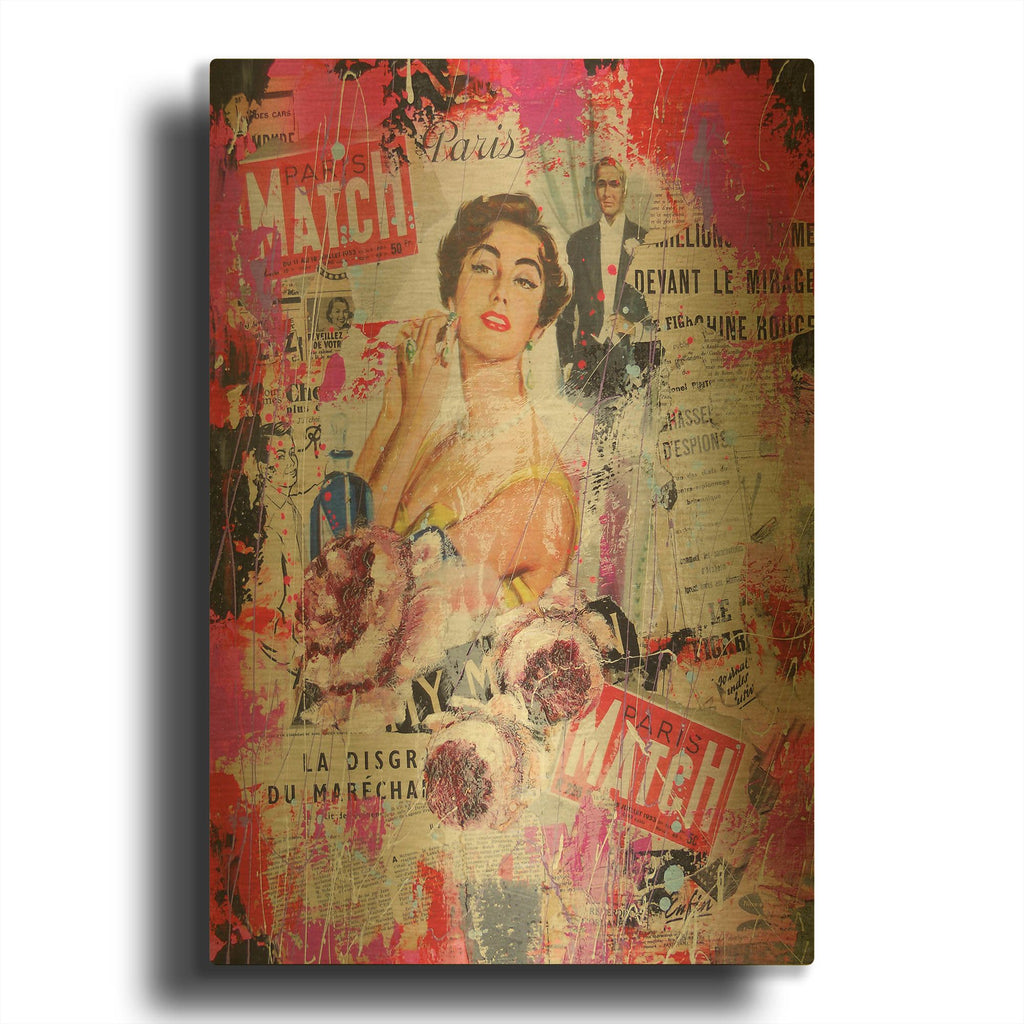 'Paris Match' By David Drioton Gold Metal Wall Art