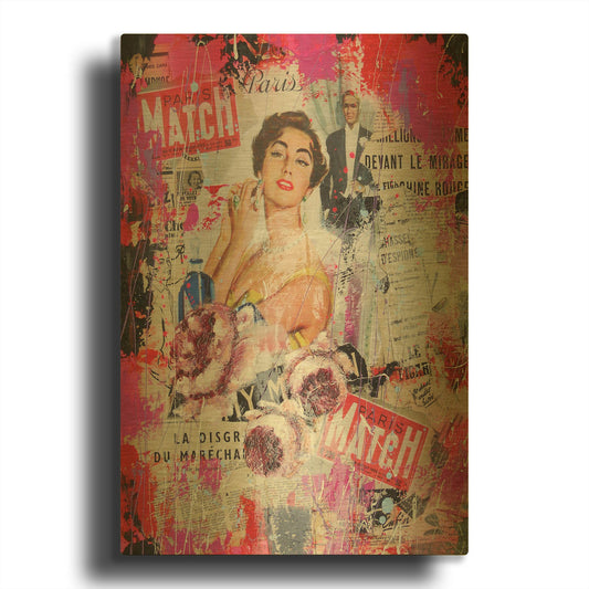 'Paris Match' By David Drioton Gold Metal Wall Art
