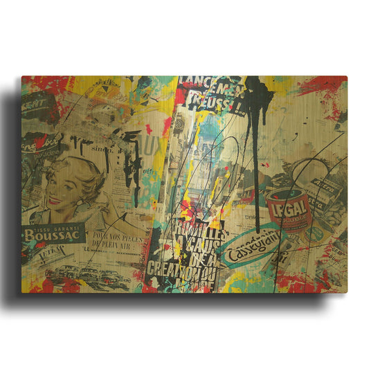 'Soluble' By David Drioton Gold Metal Wall Art