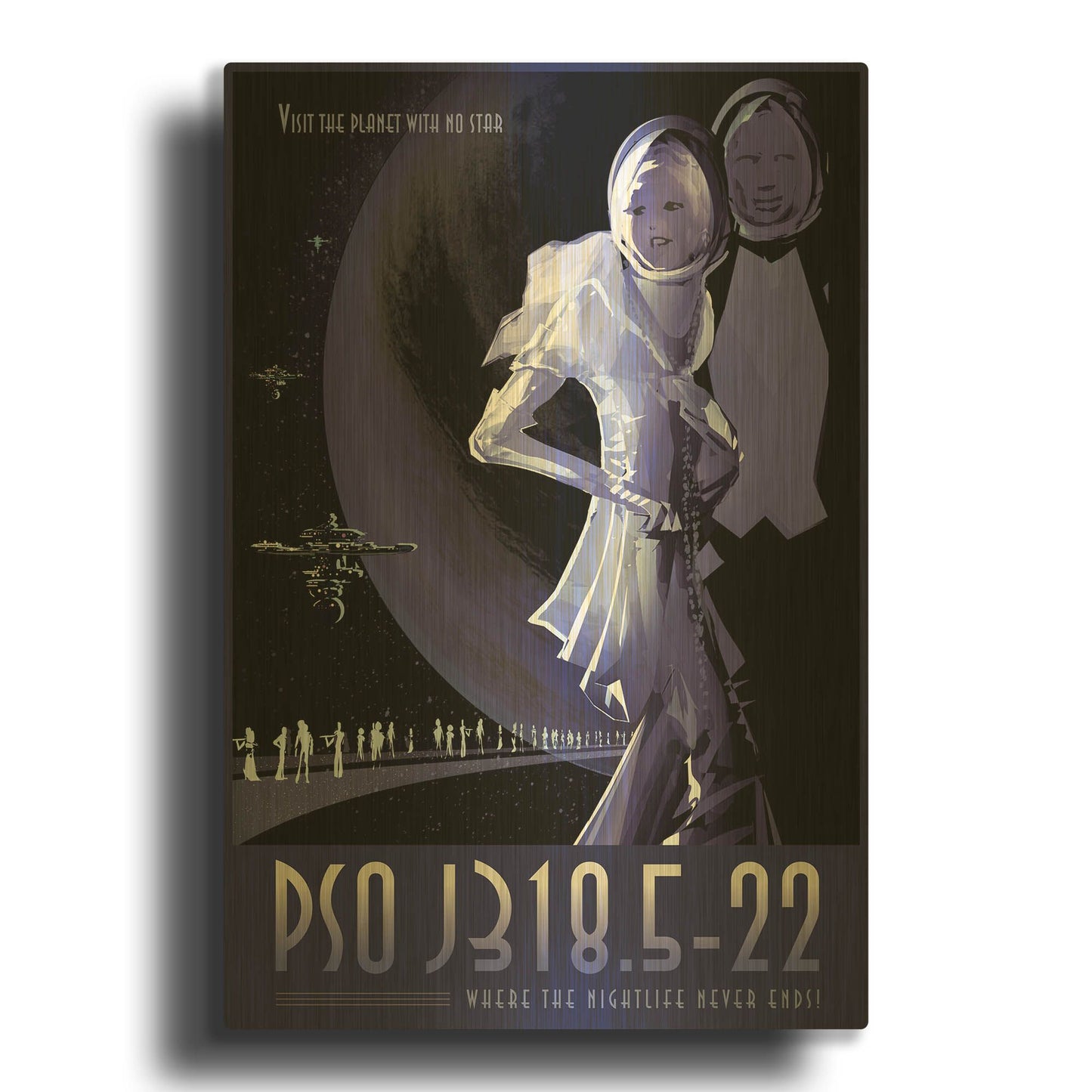 'Psoj318' By NASA Posters Gold Metal Wall Art