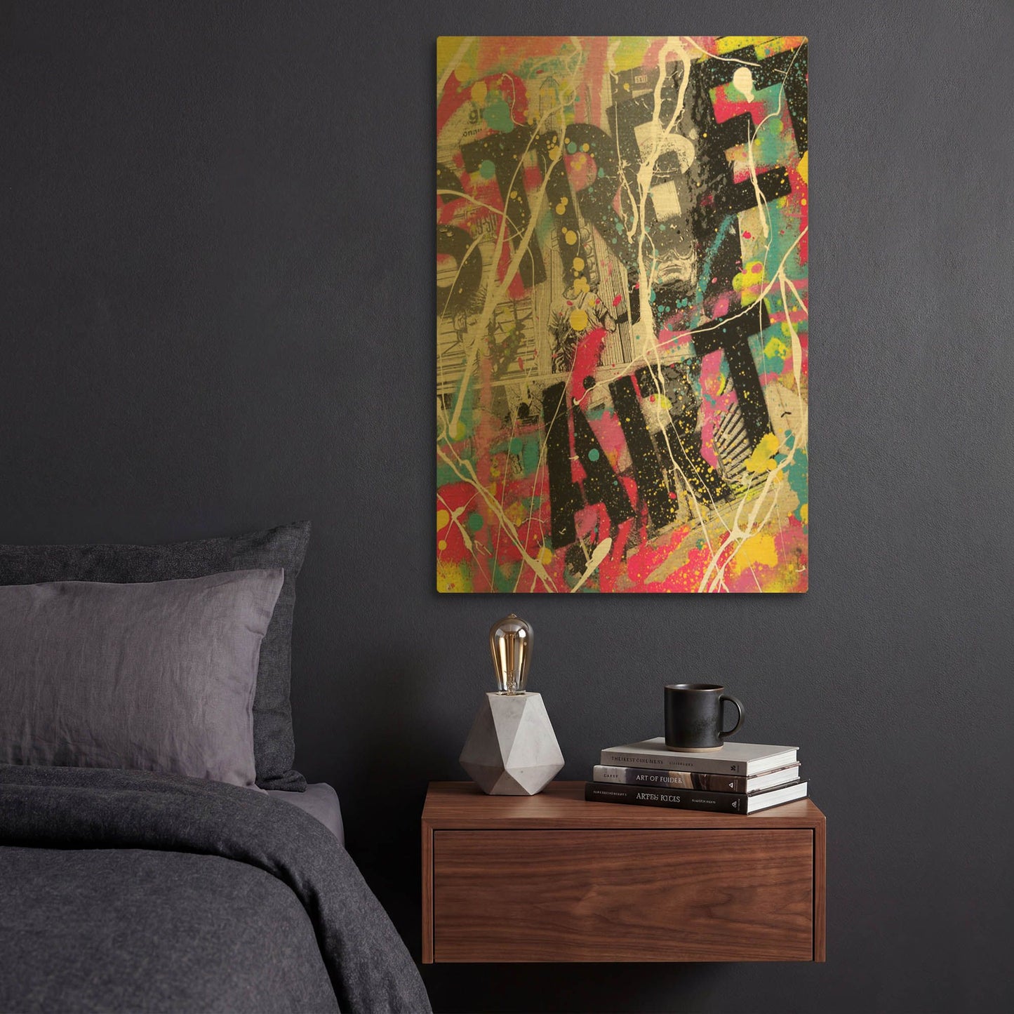 'Street Art' By David Drioton Gold Metal Wall Art