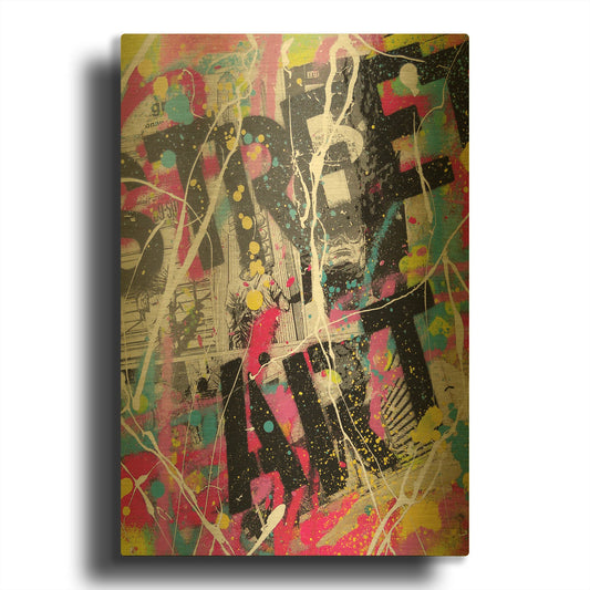 'Street Art' By David Drioton Gold Metal Wall Art