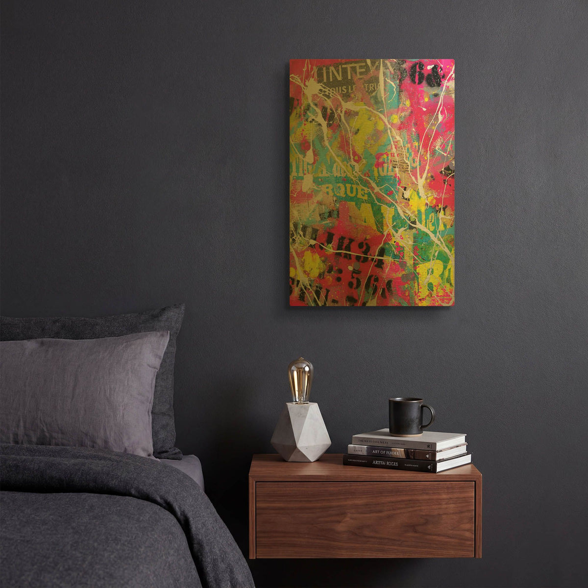 'Words as Brushstrokes' By David Drioton Gold Metal Wall Art