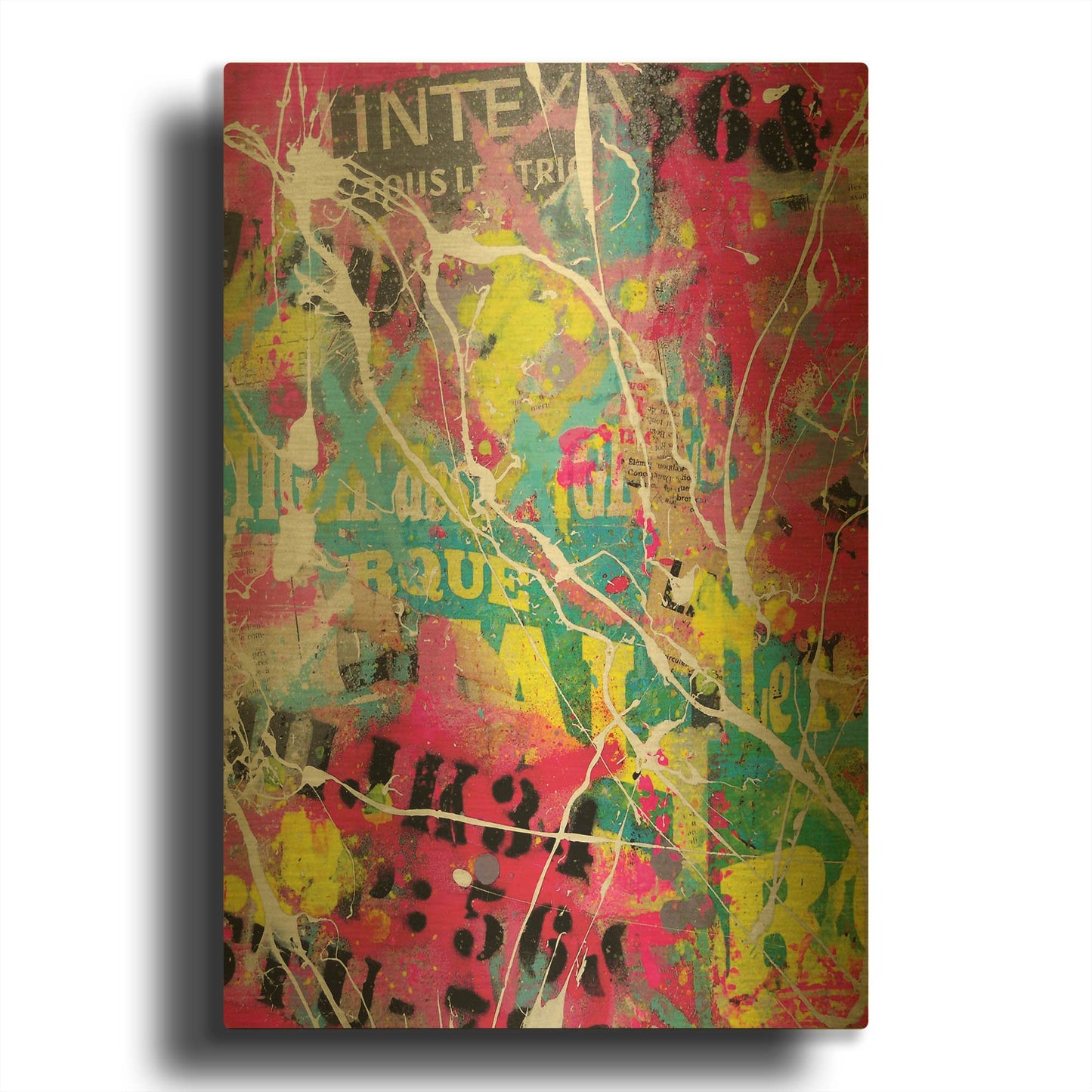 'Words as Brushstrokes' By David Drioton Gold Metal Wall Art