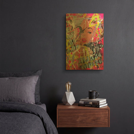 'You had me at hello' By David Drioton Gold Metal Wall Art