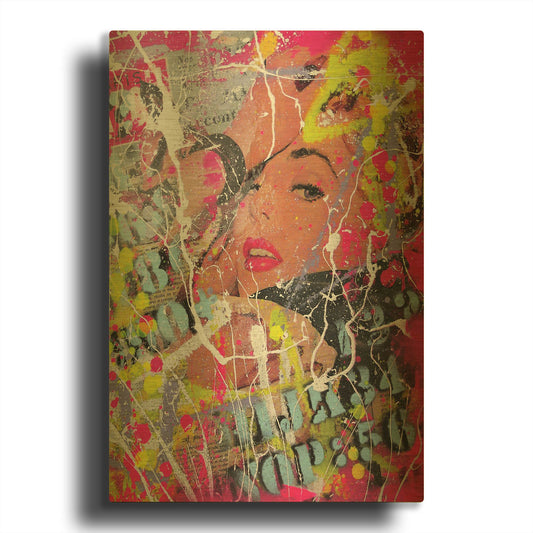 'You had me at hello' By David Drioton Gold Metal Wall Art