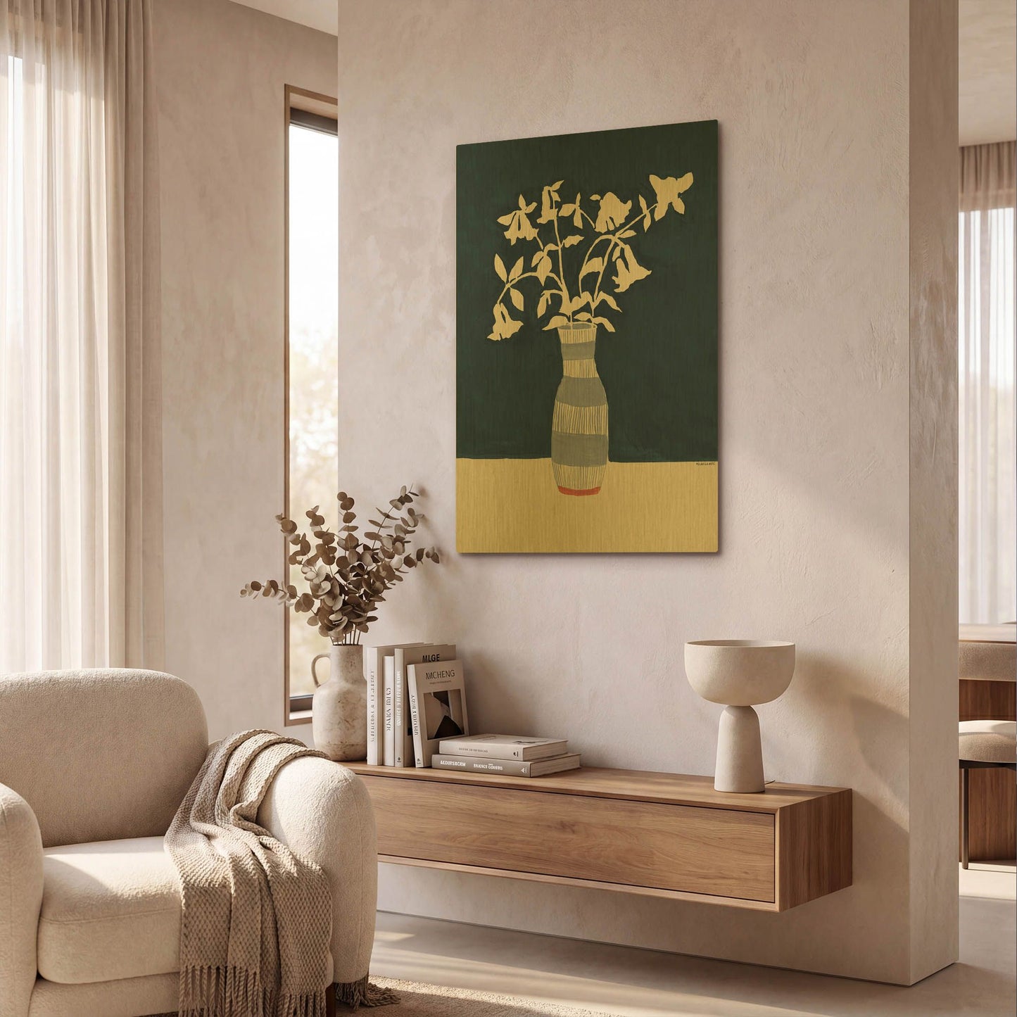 'Limoges Vase' By Megan Galante Gold Metal Wall Art