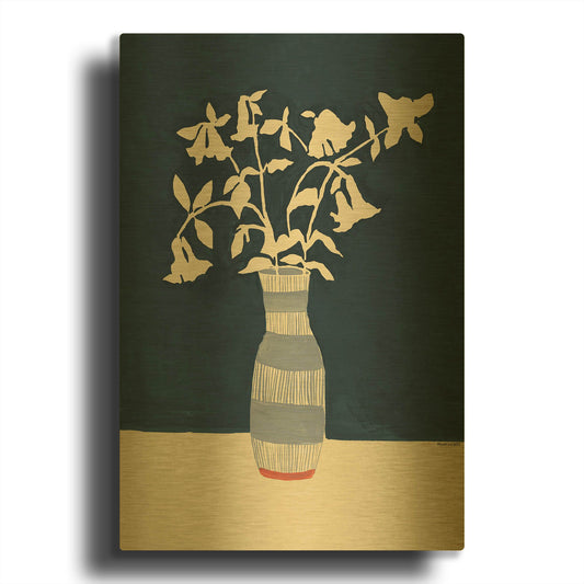 'Limoges Vase' By Megan Galante Gold Metal Wall Art