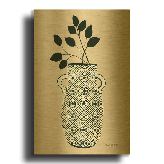 'Luna Vase' By Megan Galante Gold Metal Wall Art