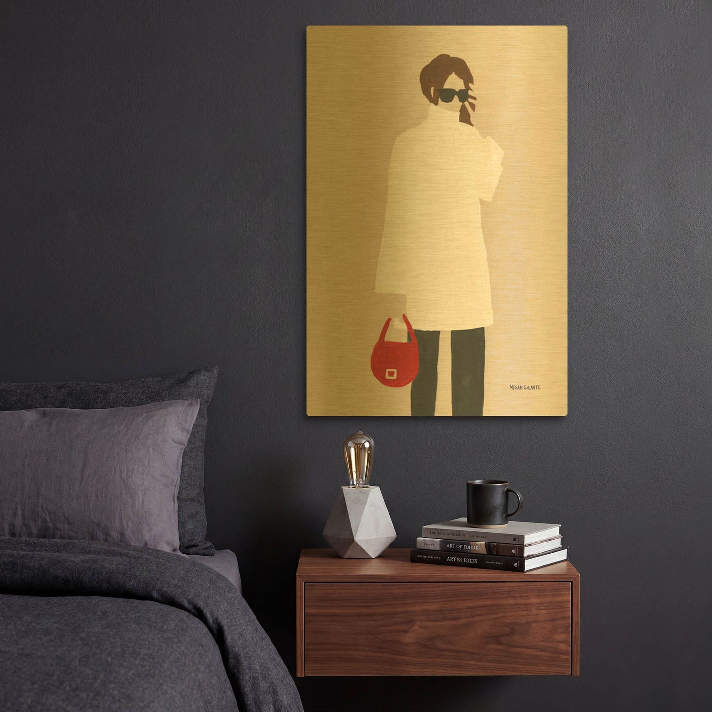 'Monday Morning' By Megan Galante Gold Metal Wall Art