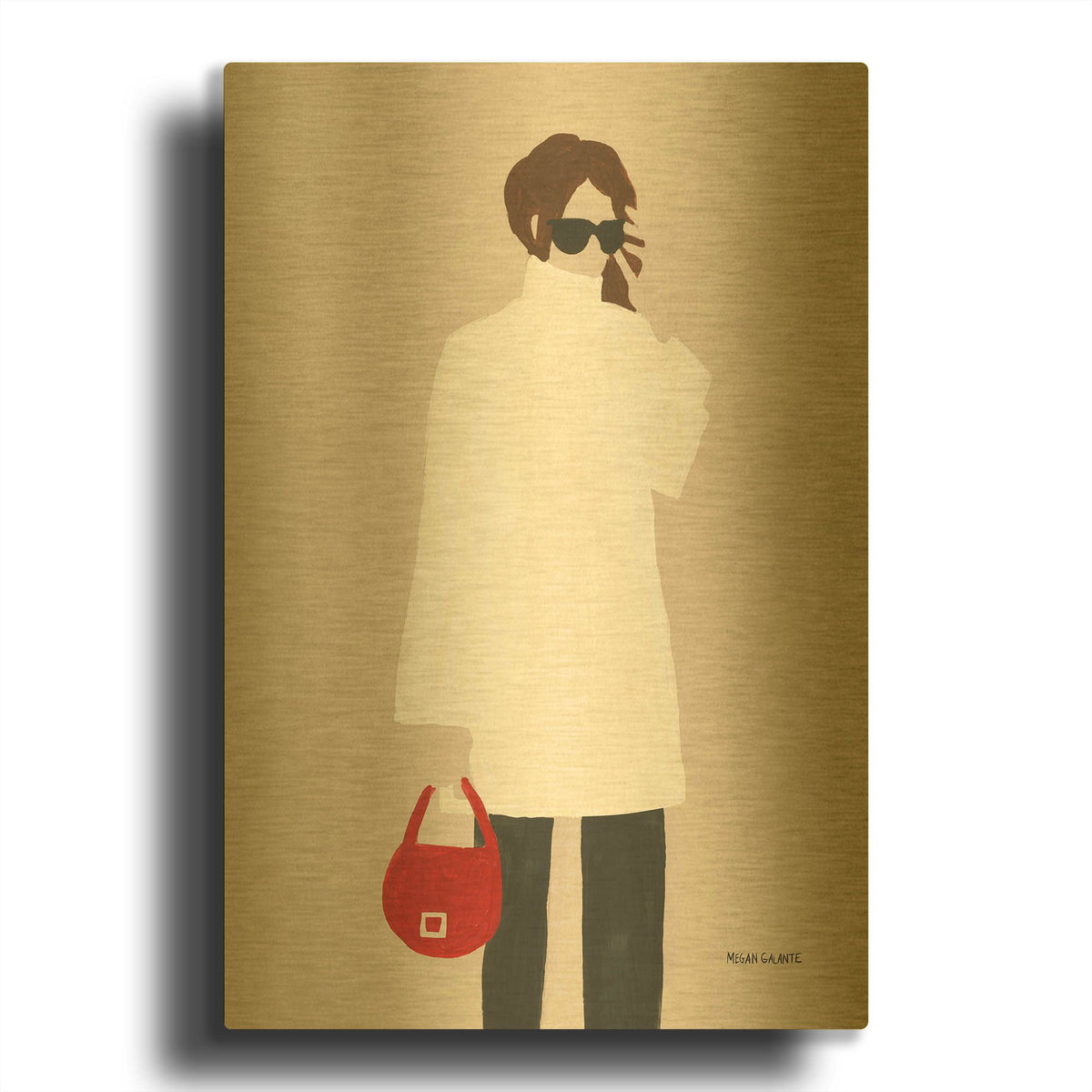 'Monday Morning' By Megan Galante Gold Metal Wall Art
