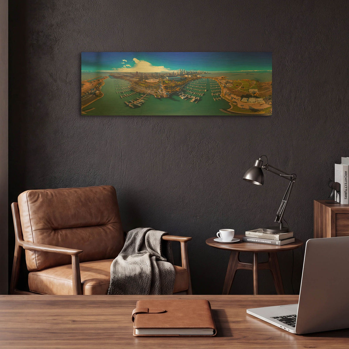 'Chicago Blues' By AKG Gold Metal Wall Art