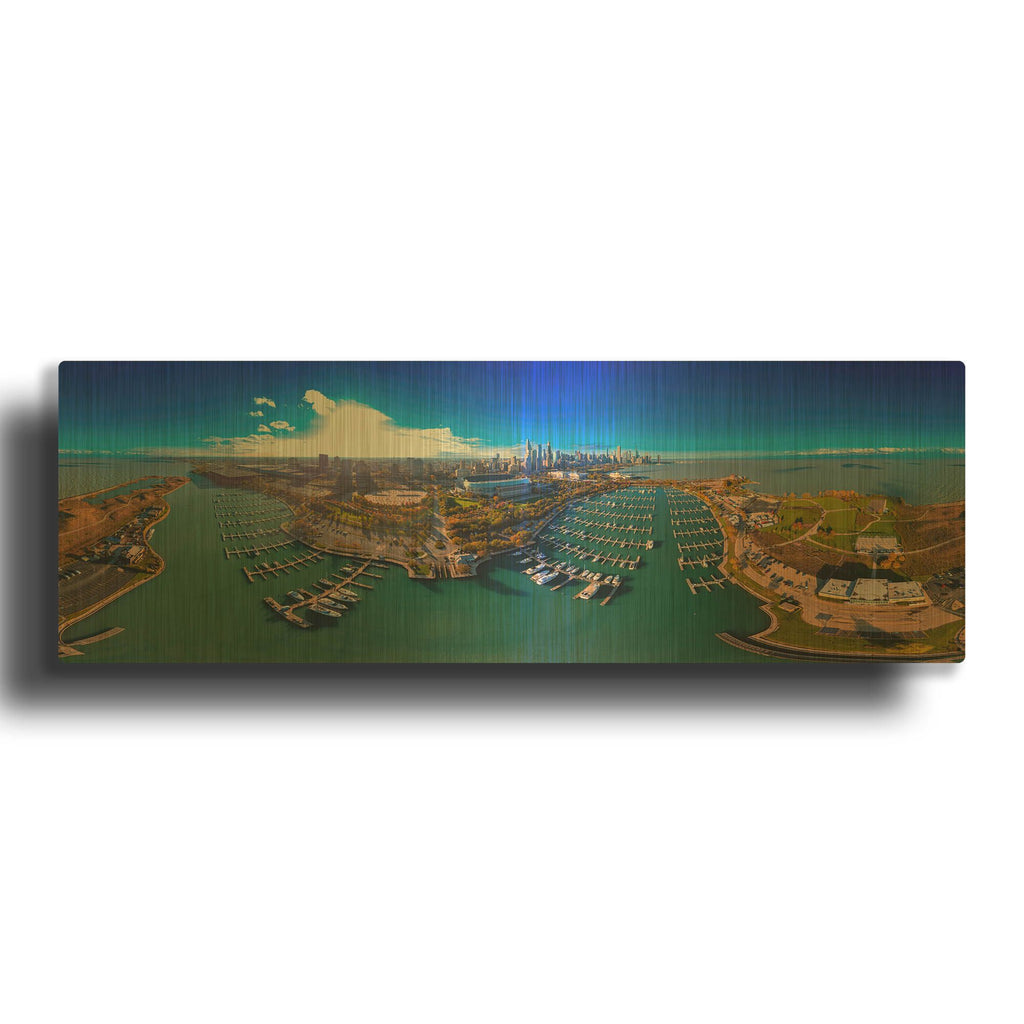 'Chicago Blues' By AKG Gold Metal Wall Art
