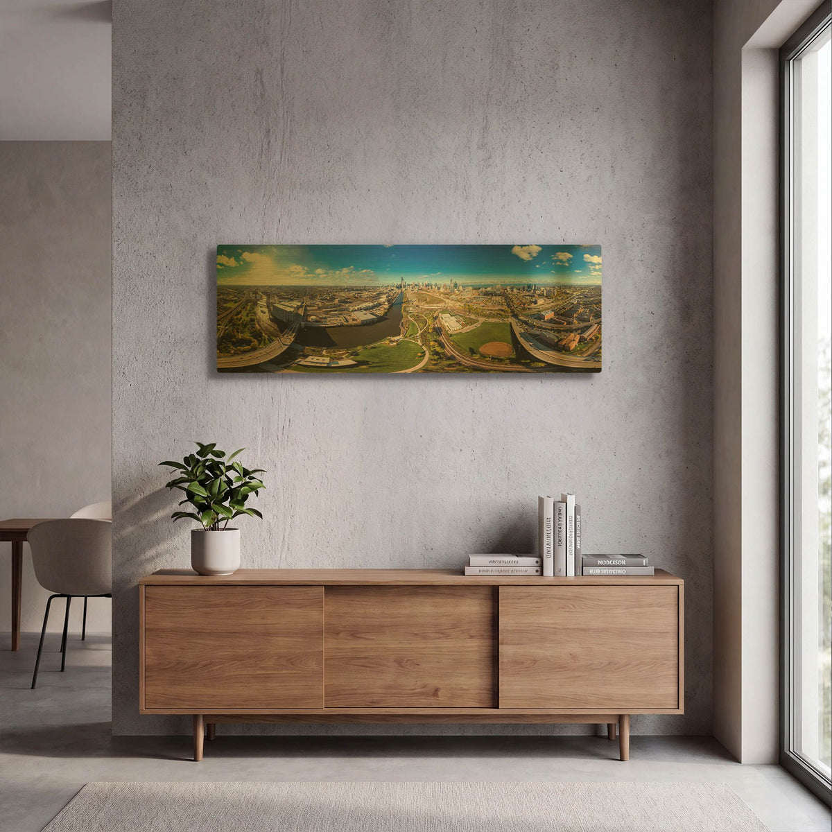 'Chicago Views' By AKG Gold Metal Wall Art