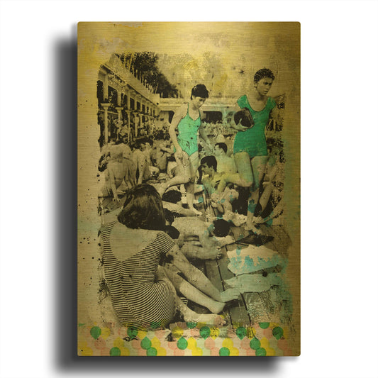 'One Piece Paris' By DB Waterman Gold Metal Wall Art