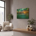'Chicago from Lake Michigan' By AKG Gold Metal Wall Art