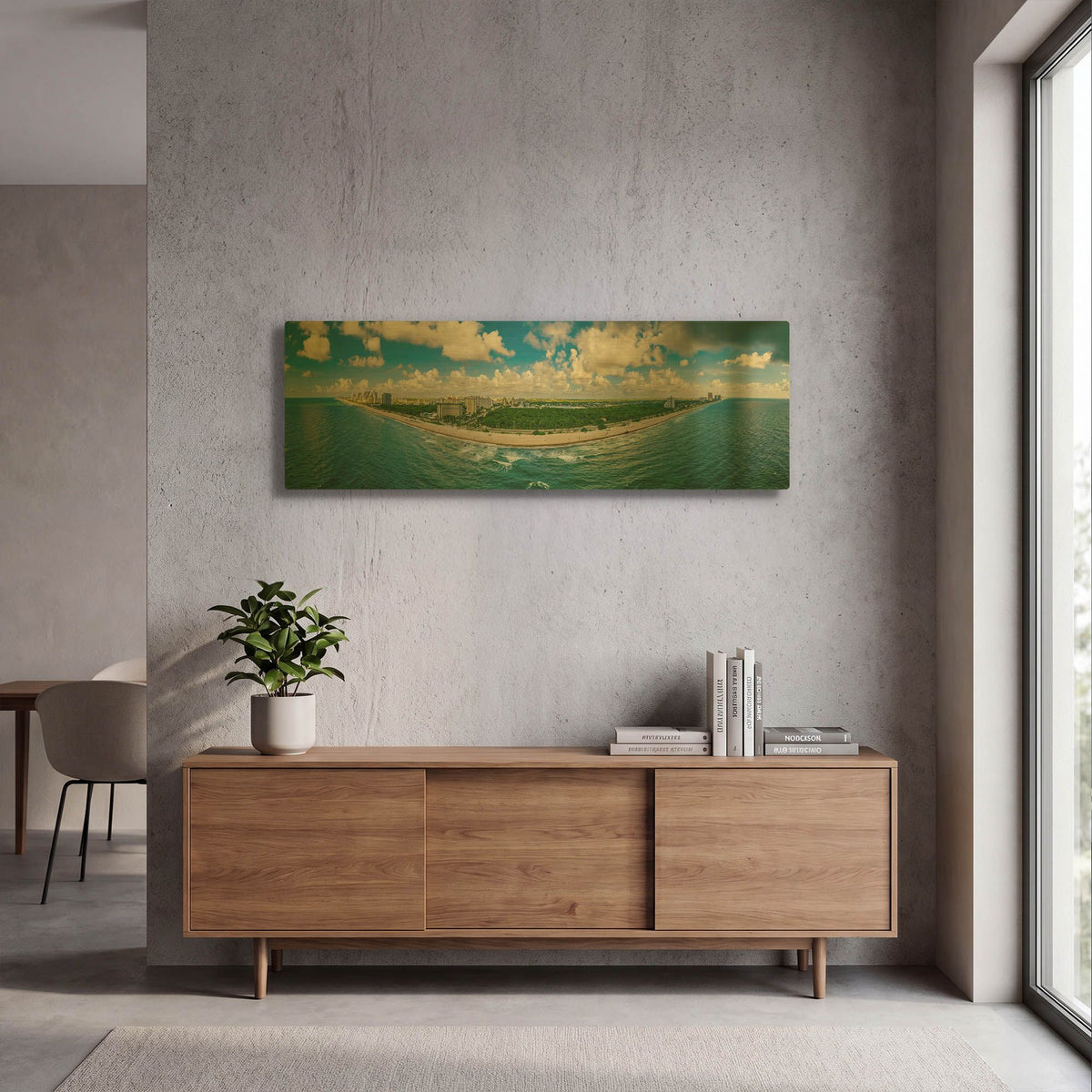 'Beautiful Fort Lauderdale, Florida' By AKG Gold Metal Wall Art