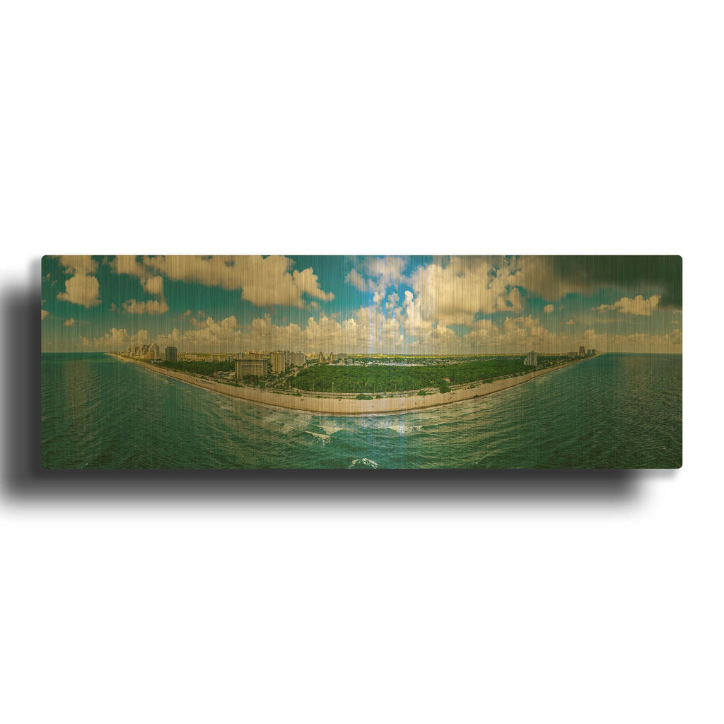 'Beautiful Fort Lauderdale, Florida' By AKG Gold Metal Wall Art