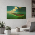 'Emerald Florida' By AKG Gold Metal Wall Art