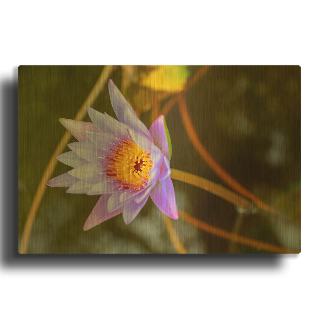 'Floral Color Theory' By AKG Gold Metal Wall Art