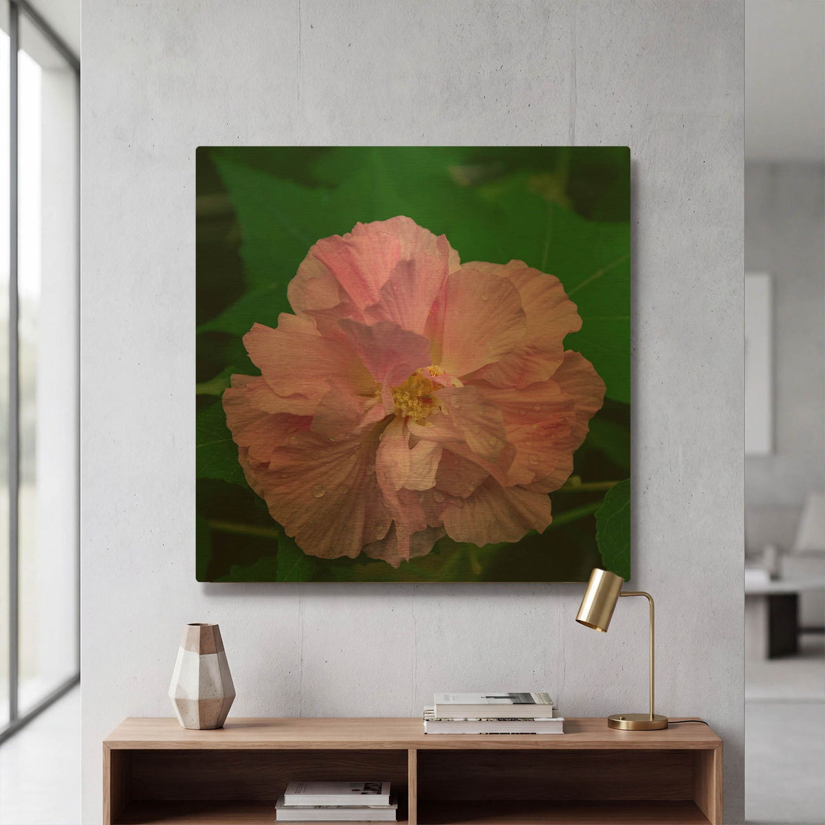 'Flower' By AKG Gold Metal Wall Art