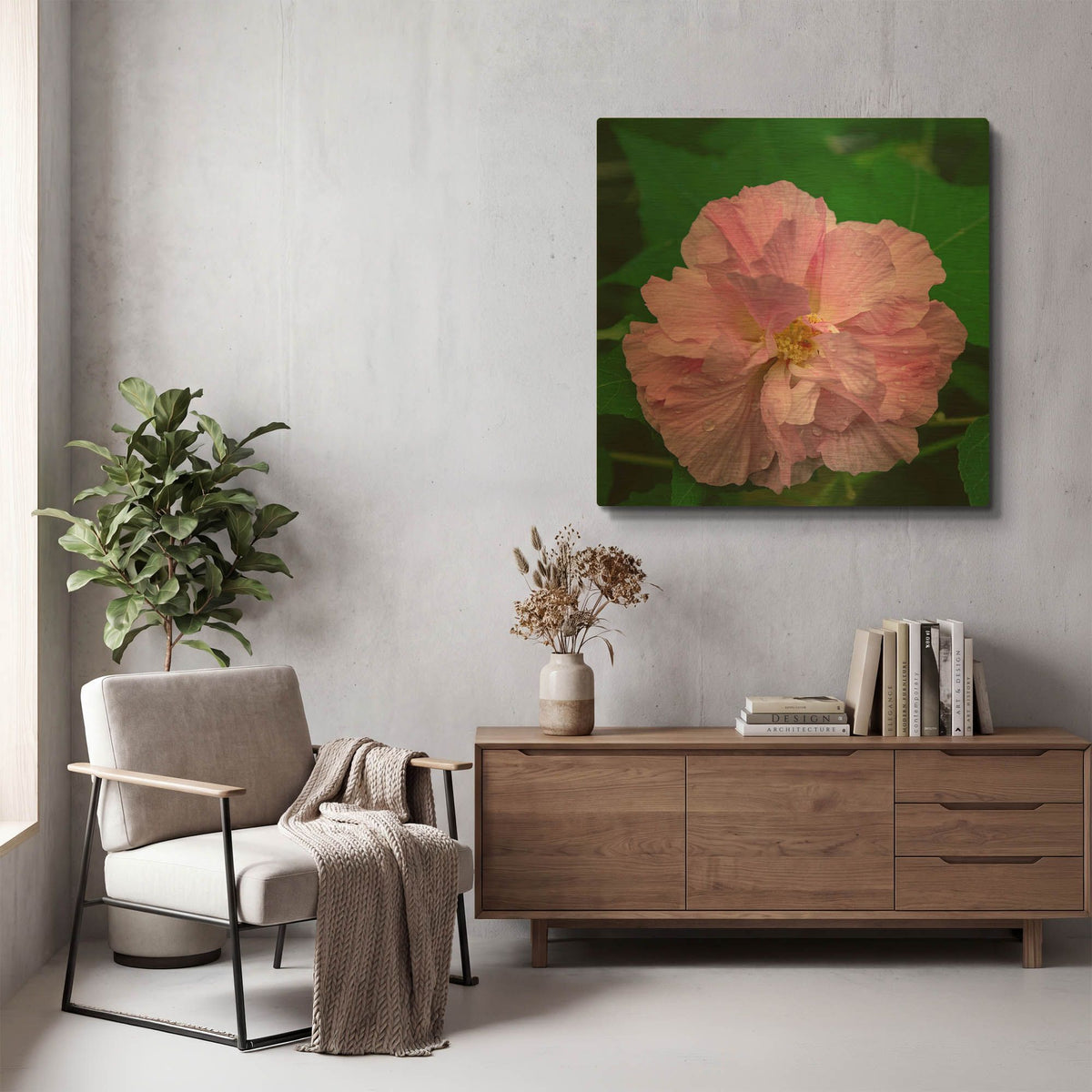 'Flower' By AKG Gold Metal Wall Art