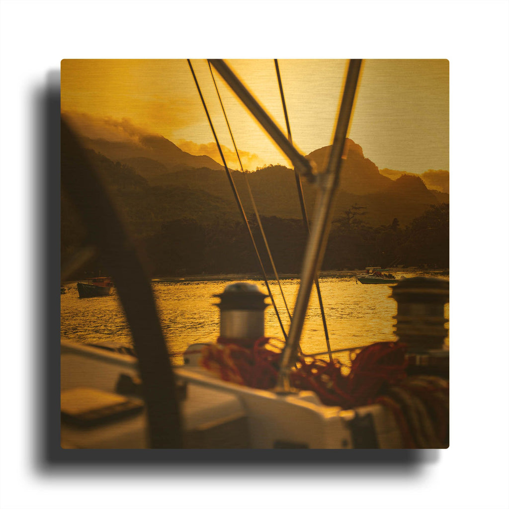 'Golden Sky' By AKG Gold Metal Wall Art