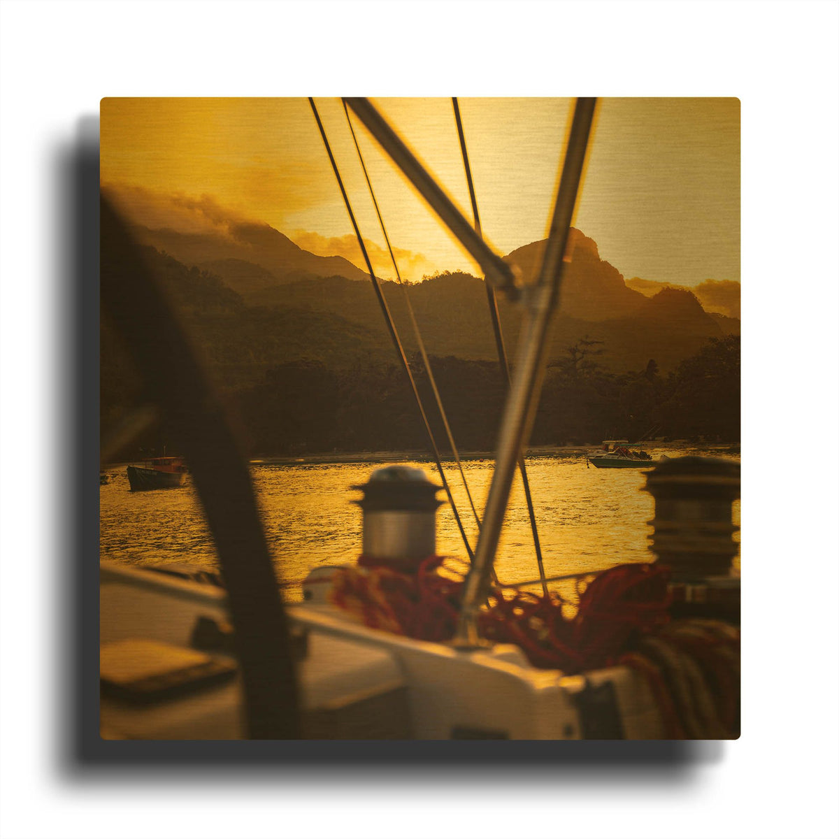 'Golden Sky' By AKG Gold Metal Wall Art