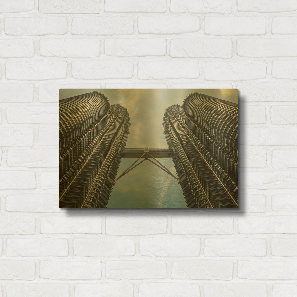 'Kuala Lumpur 1' By AKG Gold Metal Wall Art