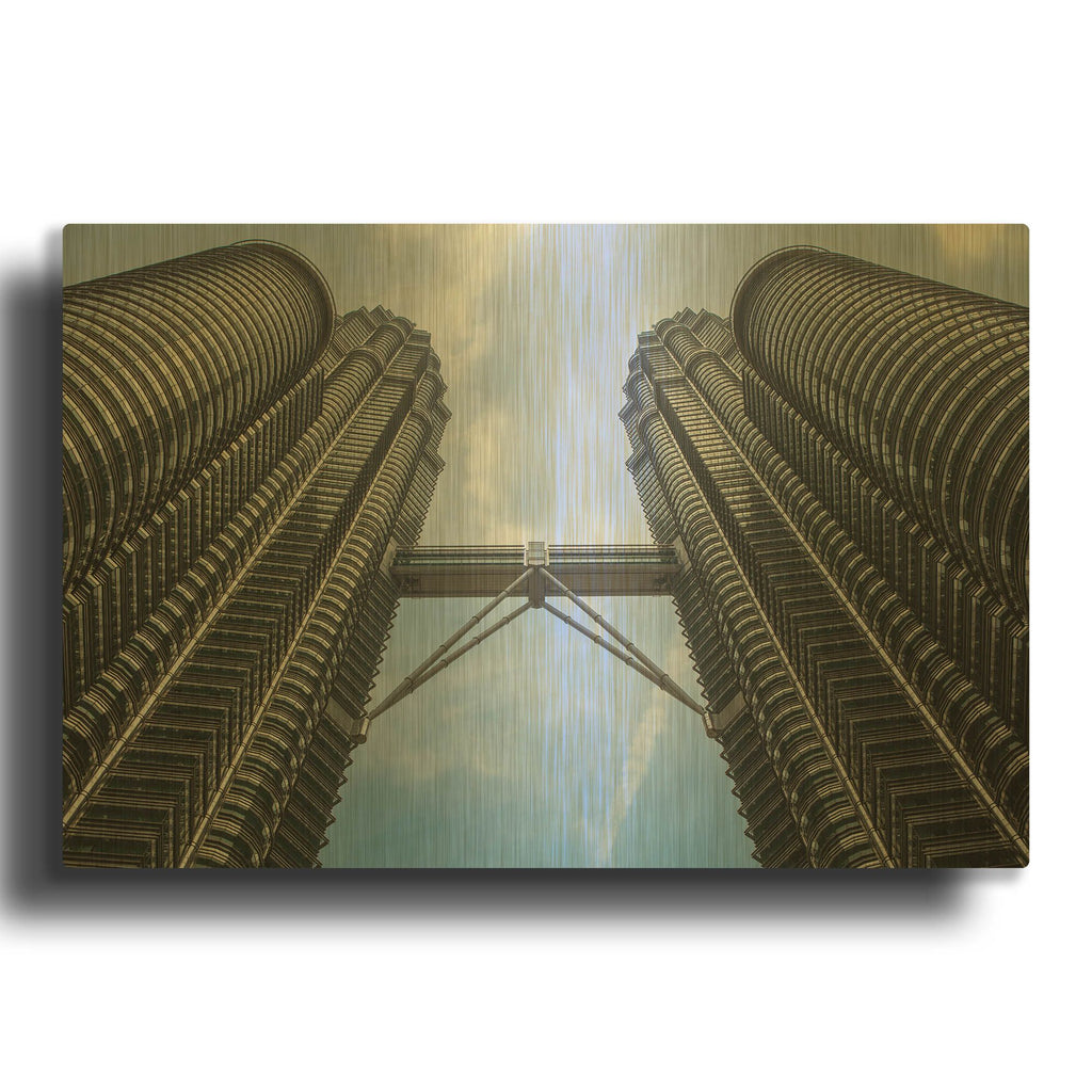 'Kuala Lumpur 1' By AKG Gold Metal Wall Art