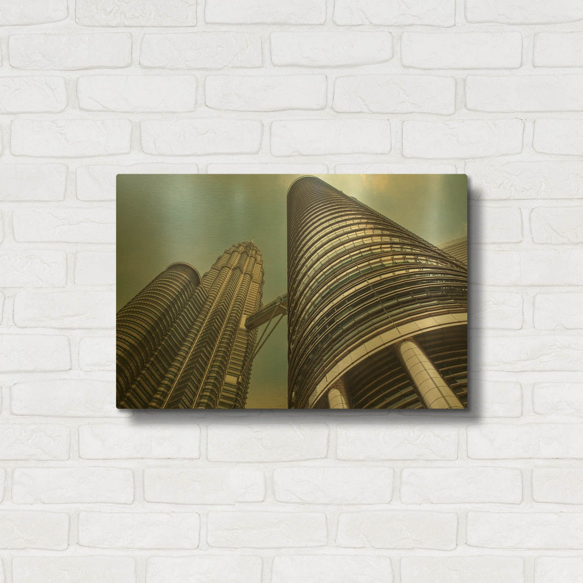 'Kuala Lumpur 2' By AKG Gold Metal Wall Art