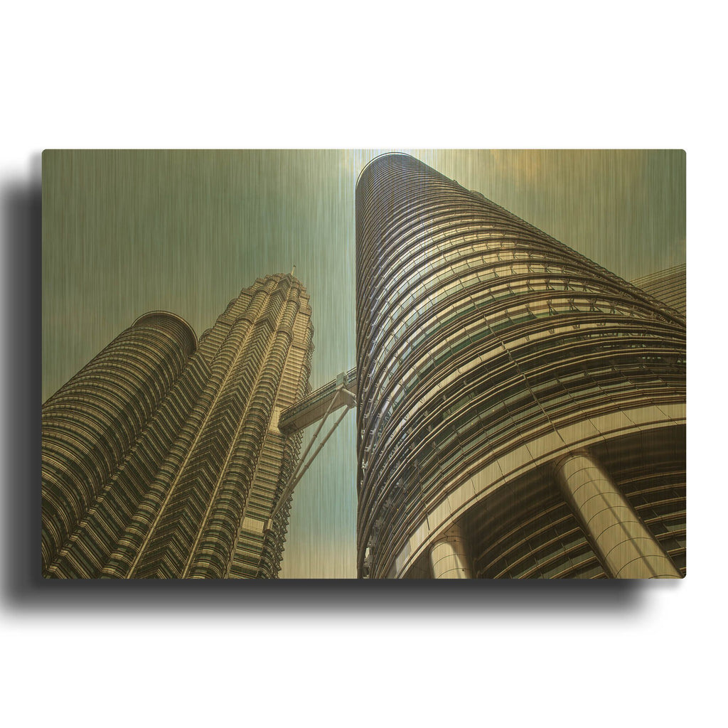 'Kuala Lumpur 2' By AKG Gold Metal Wall Art
